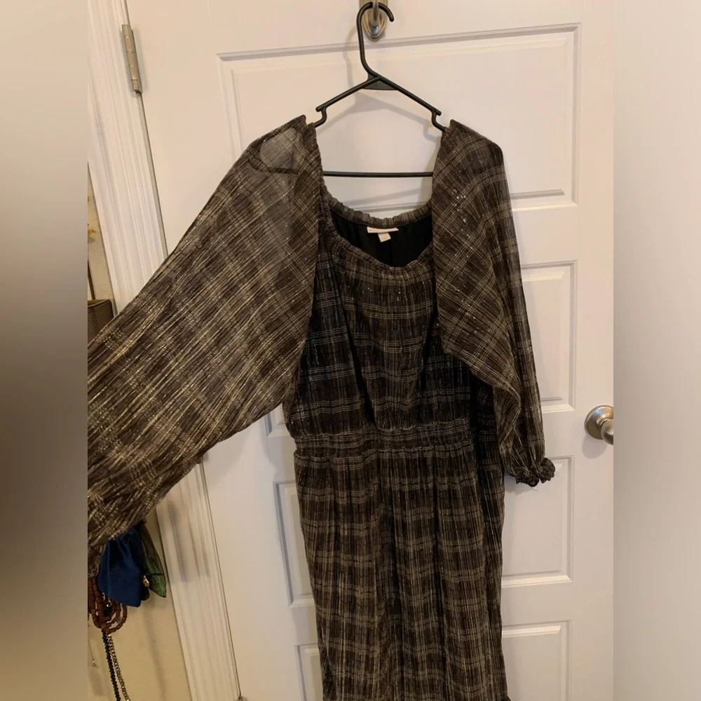 1X shimmery sparkly holiday dress plus size - Picture 9 of 14